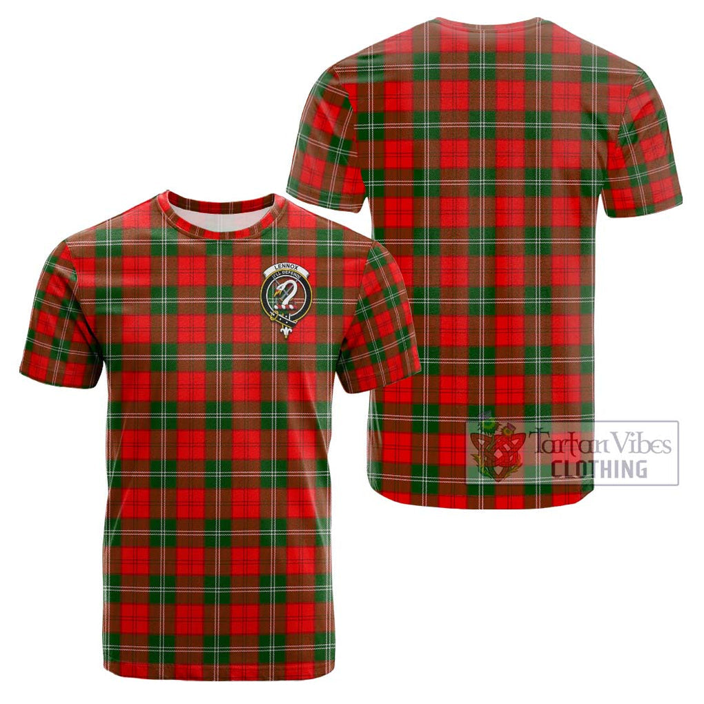 Lennox Modern Tartan Cotton T-Shirt with Family Crest Kid's Shirt - Tartanvibesclothing Shop