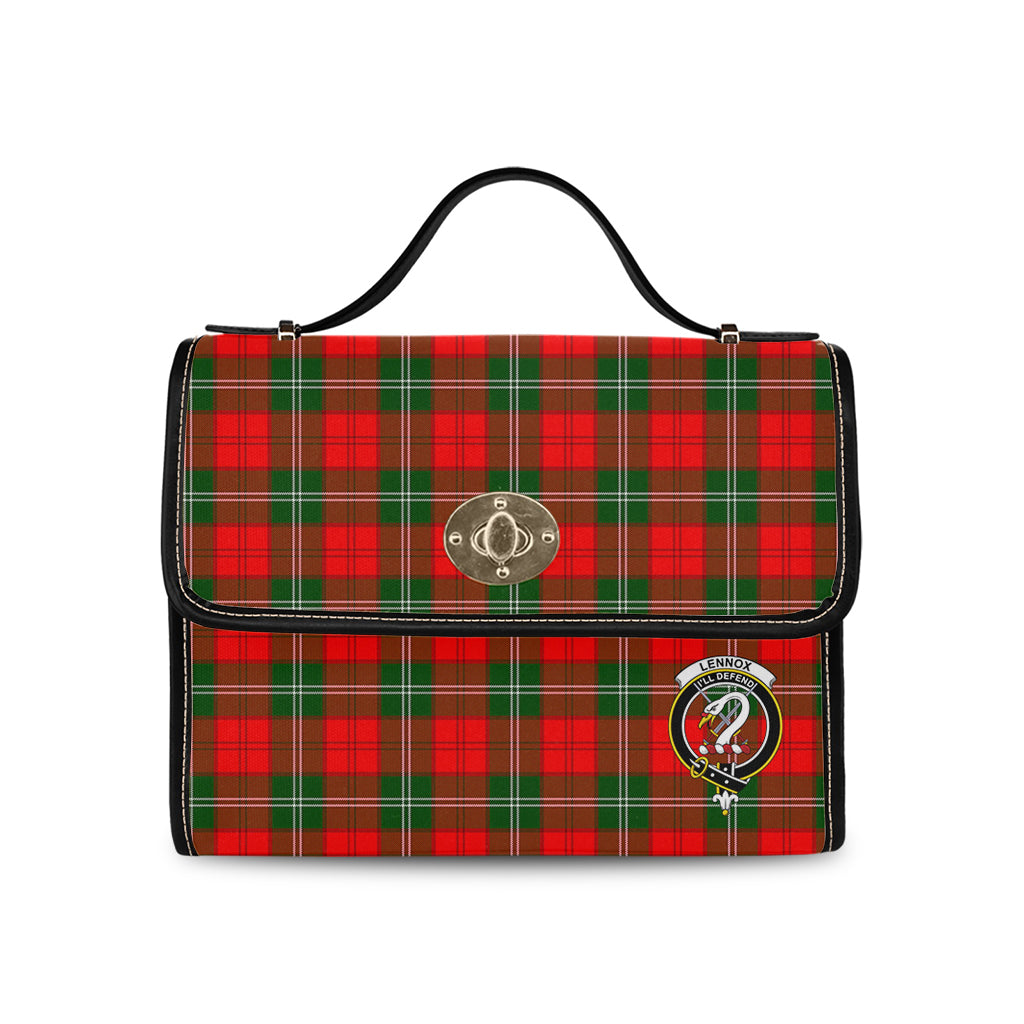 lennox-modern-tartan-leather-strap-waterproof-canvas-bag-with-family-crest