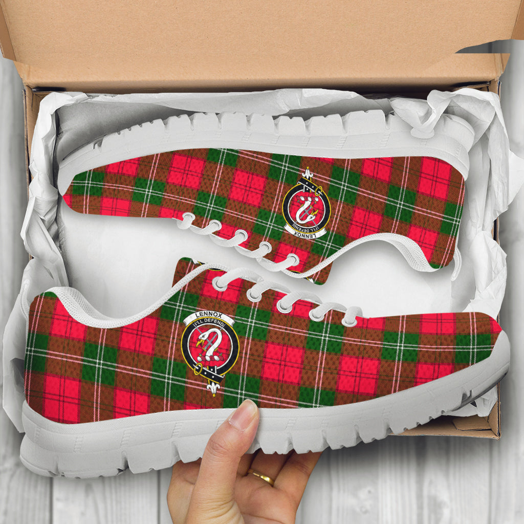 Lennox Modern Tartan Sneakers with Family Crest - Tartan Vibes Clothing