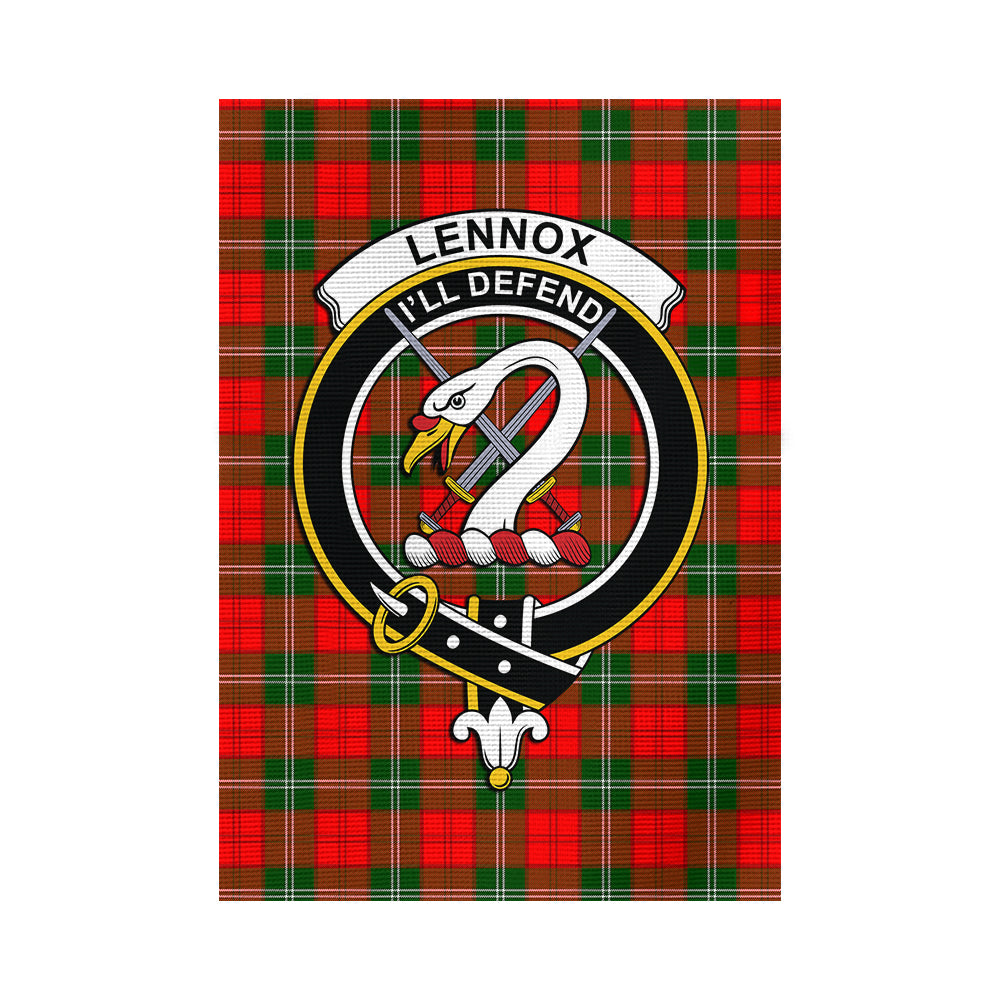 Lennox Modern Tartan Flag with Family Crest - Tartan Vibes Clothing