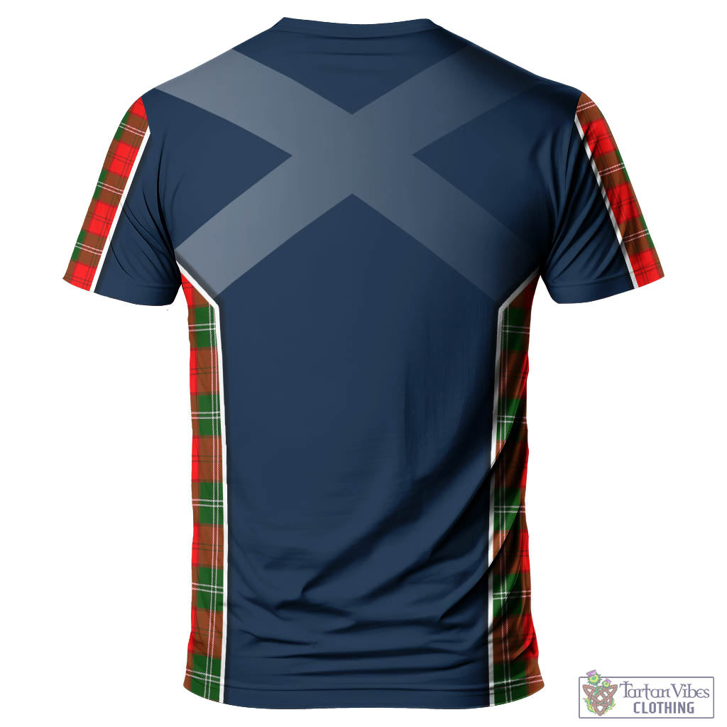 Tartan Vibes Clothing Lennox Modern Tartan T-Shirt with Family Crest and Scottish Thistle Vibes Sport Style