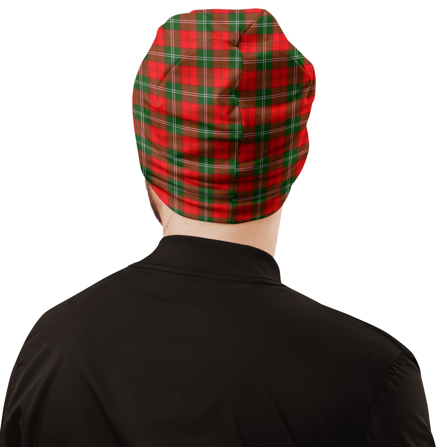 Lennox Modern Tartan Beanies Hat with Family Crest - Tartan Vibes Clothing