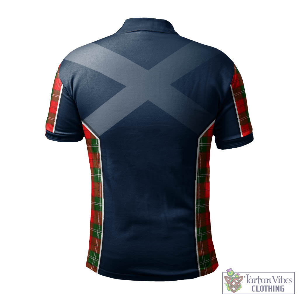 Tartan Vibes Clothing Lennox Modern Tartan Men's Polo Shirt with Family Crest and Lion Rampant Vibes Sport Style