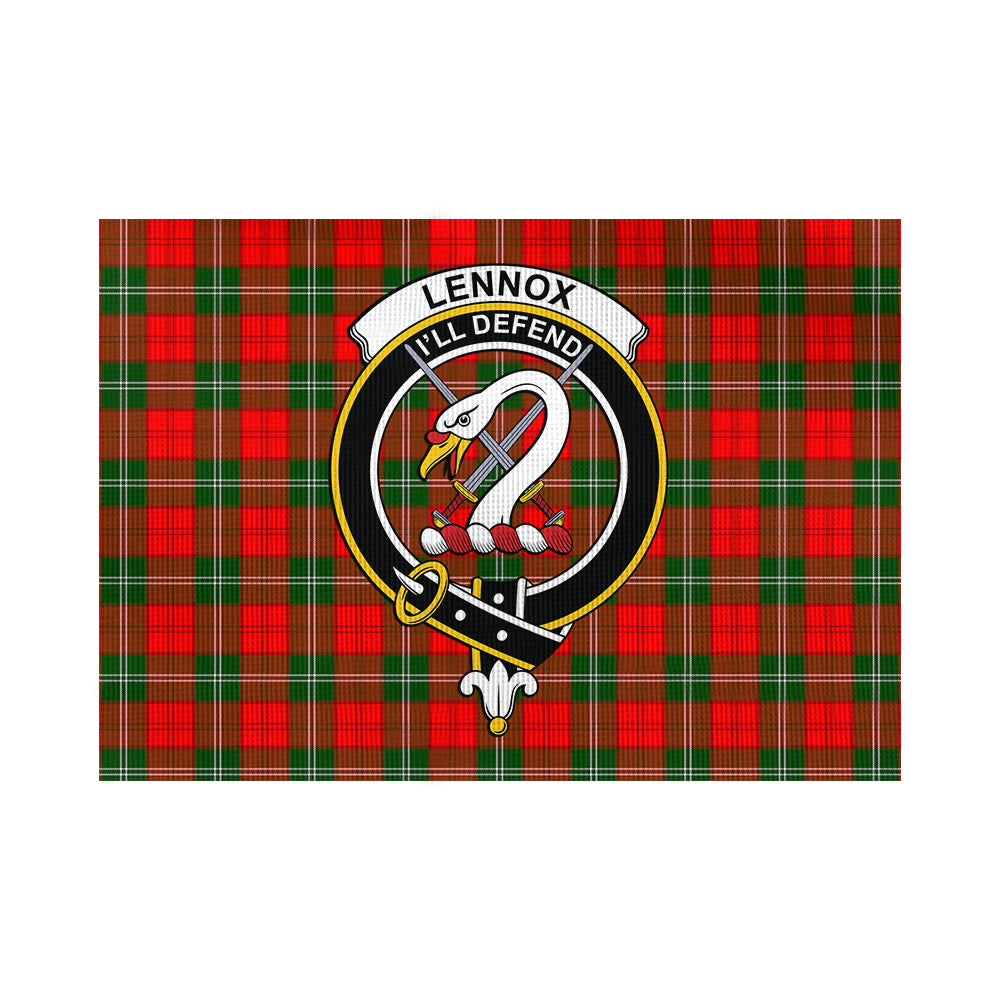 Lennox Modern Tartan Flag with Family Crest - Tartan Vibes Clothing