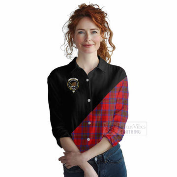 Leslie Tartan Women's Casual Shirt with Family Crest and Military Logo Style