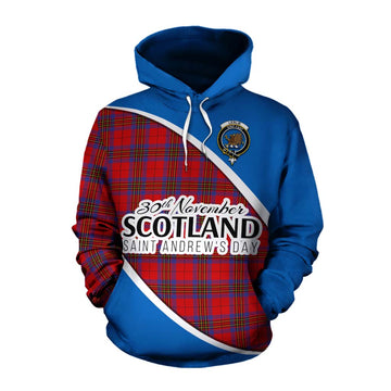 Leslie Family Crest Tartan Cotton Hoodie Celebrate Saint Andrew's Day in Style