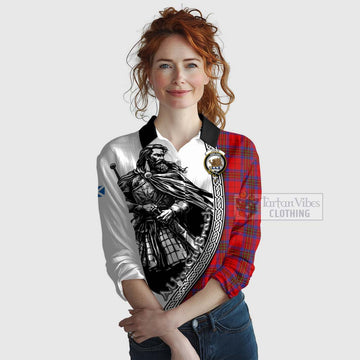 Leslie Tartan Clan Crest Women's Casual Shirt with Highlander Warrior Celtic Style