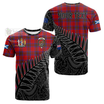 Leslie Crest Tartan Cotton T-shirt with New Zealand Silver Fern Half Style