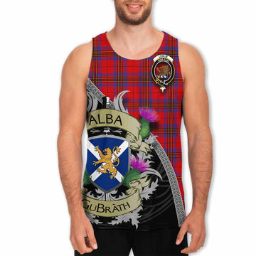 Leslie Tartan Family Crest Men's Tank Top Lion Rampant Royal Thistle Shield Celtic Inspired Men - Tartan Vibes Clothing