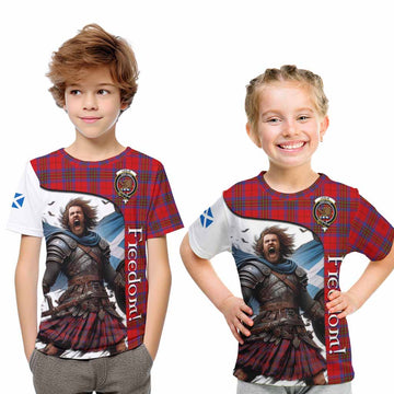 Leslie Crest Tartan Kid T-Shirt Inspired by the Freedom of Scottish Warrior