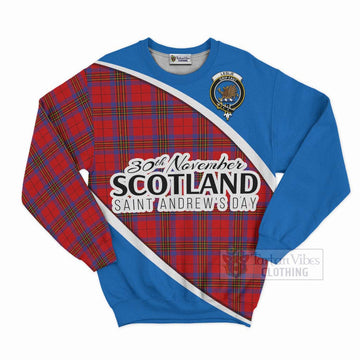 Leslie Family Crest Tartan Sweatshirt Celebrate Saint Andrew's Day in Style