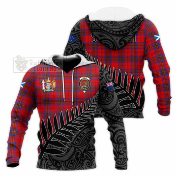 Leslie Crest Tartan Knitted Hoodie with New Zealand Silver Fern Half Style