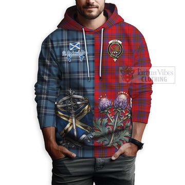 Leslie Tartan Hoodie Happy St. Andrew's Day Half Tartan Style