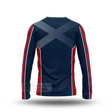 Leslie Tartan Long Sleeve T-Shirt with Family Crest and Scottish Thistle Vibes Sport Style