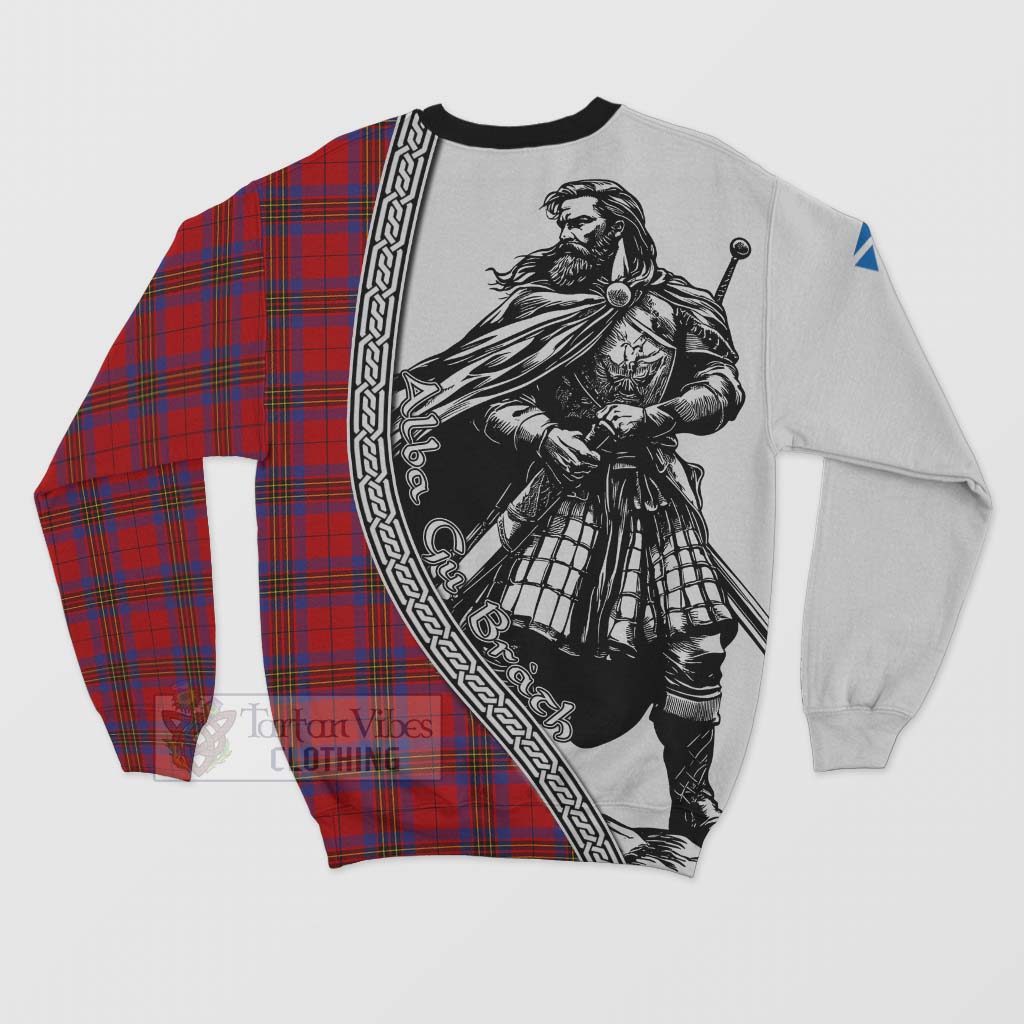 Tartan Vibes Clothing Leslie Tartan Clan Crest Sweatshirt with Highlander Warrior Celtic Style