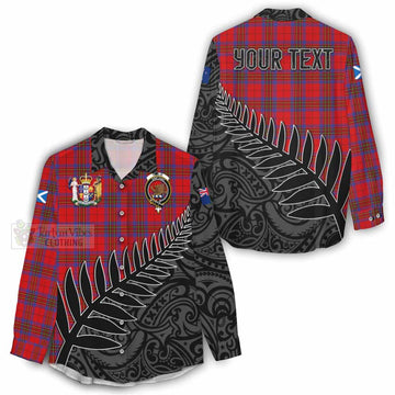 Leslie Crest Tartan Women's Casual Shirt with New Zealand Silver Fern Half Style