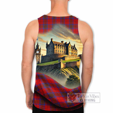 Leslie Tartan Family Crest Men's Tank Top with Scottish Ancient Castle Style - Tartan Vibes Clothing