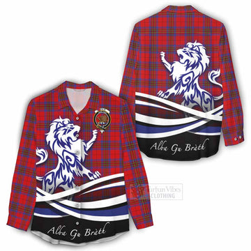 Leslie Tartan Women's Casual Shirt with Alba Gu Brath Regal Lion Emblem