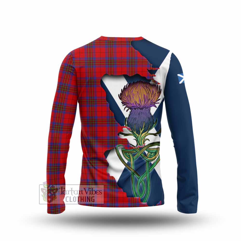Leslie Tartan Family Crest Long Sleeve T-Shirt Scottish Thistle Celtic Inspired - Tartan Vibes Clothing
