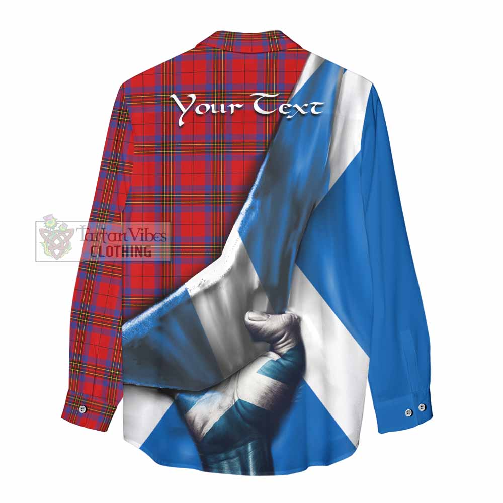 Tartan Vibes Clothing Leslie Tartan Women's Casual Shirt with Family Crest Scotland Patriotic Style