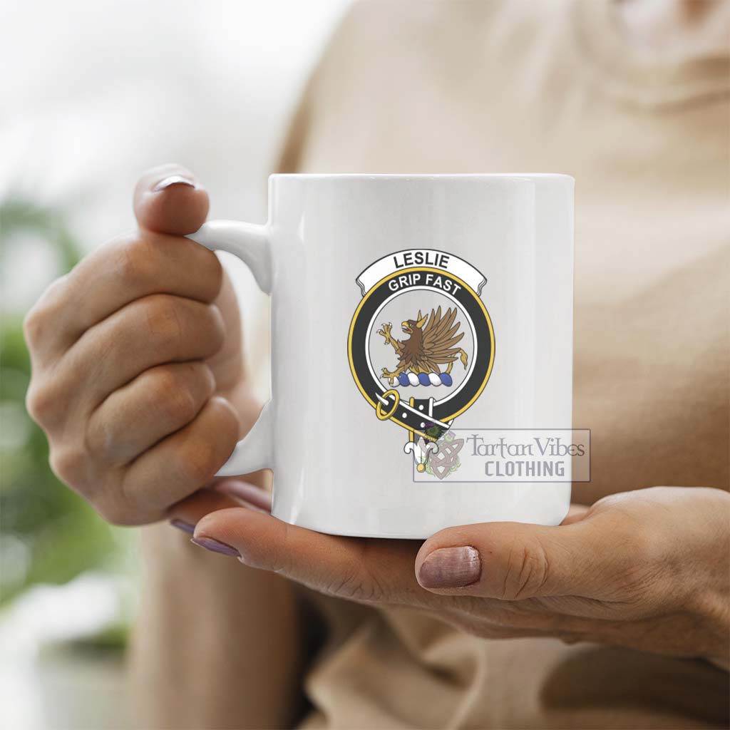 Leslie Family Crest Ceramic Mug - 2D-tartanvibesclothing