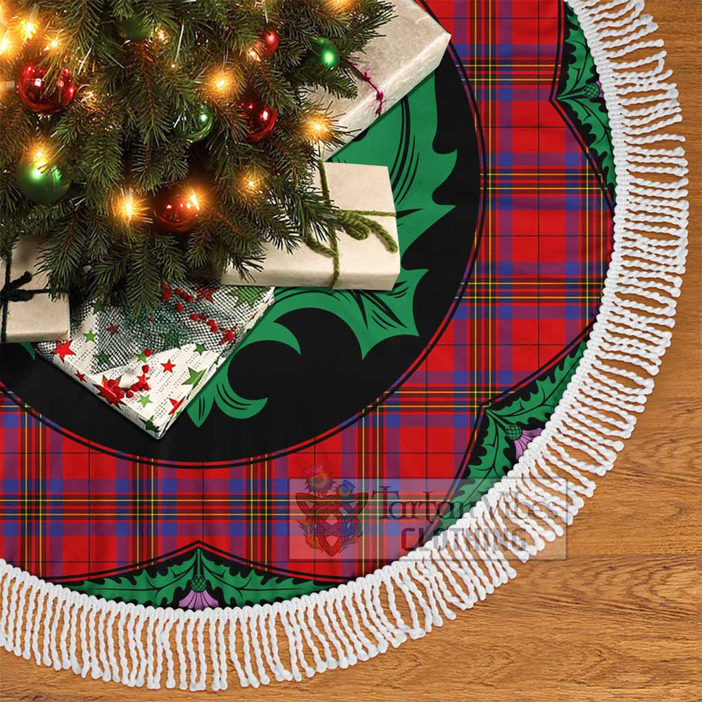 Tartan Vibes Clothing Leslie Tartan Christmas Tree Skirt Scottish Thistle Style