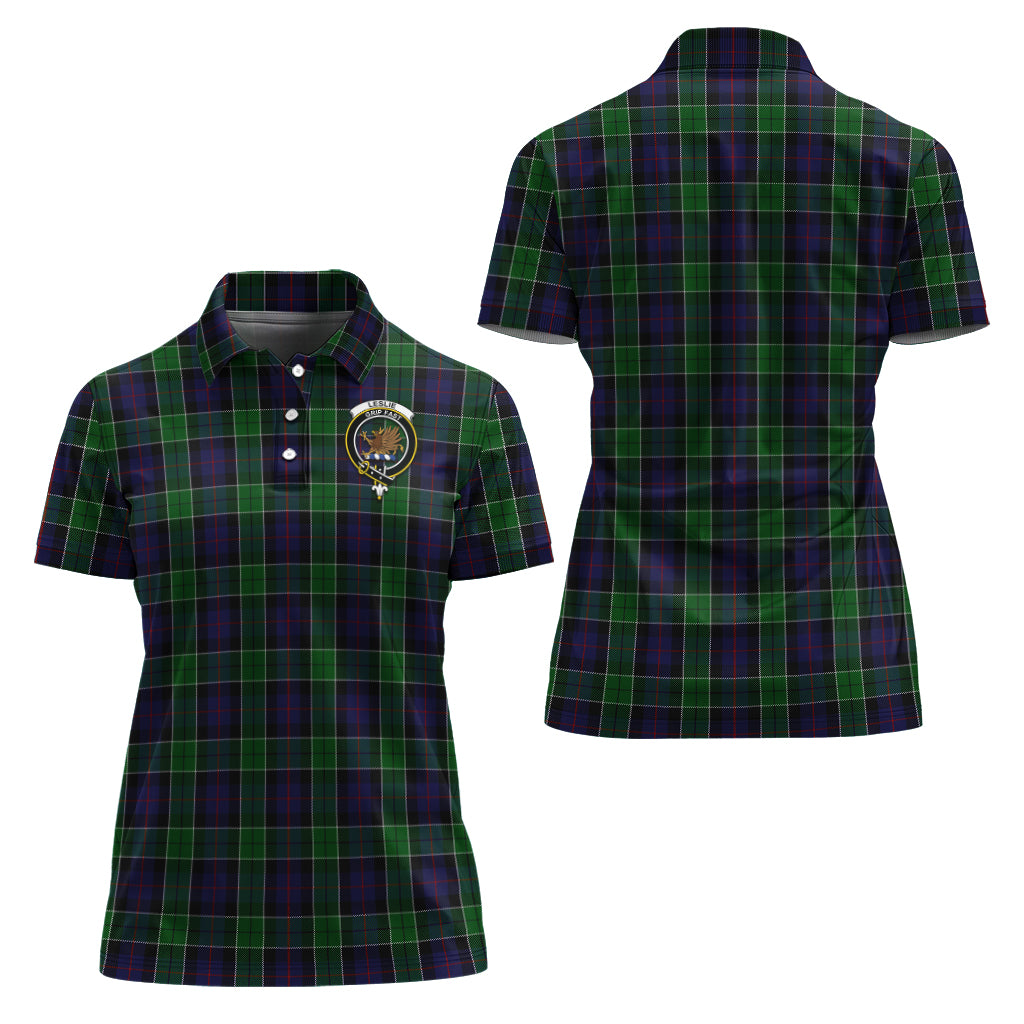 leslie-hunting-tartan-polo-shirt-with-family-crest-for-women