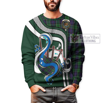 Leslie Hunting Tartan Sweatshirt with Epic Bagpipe Style