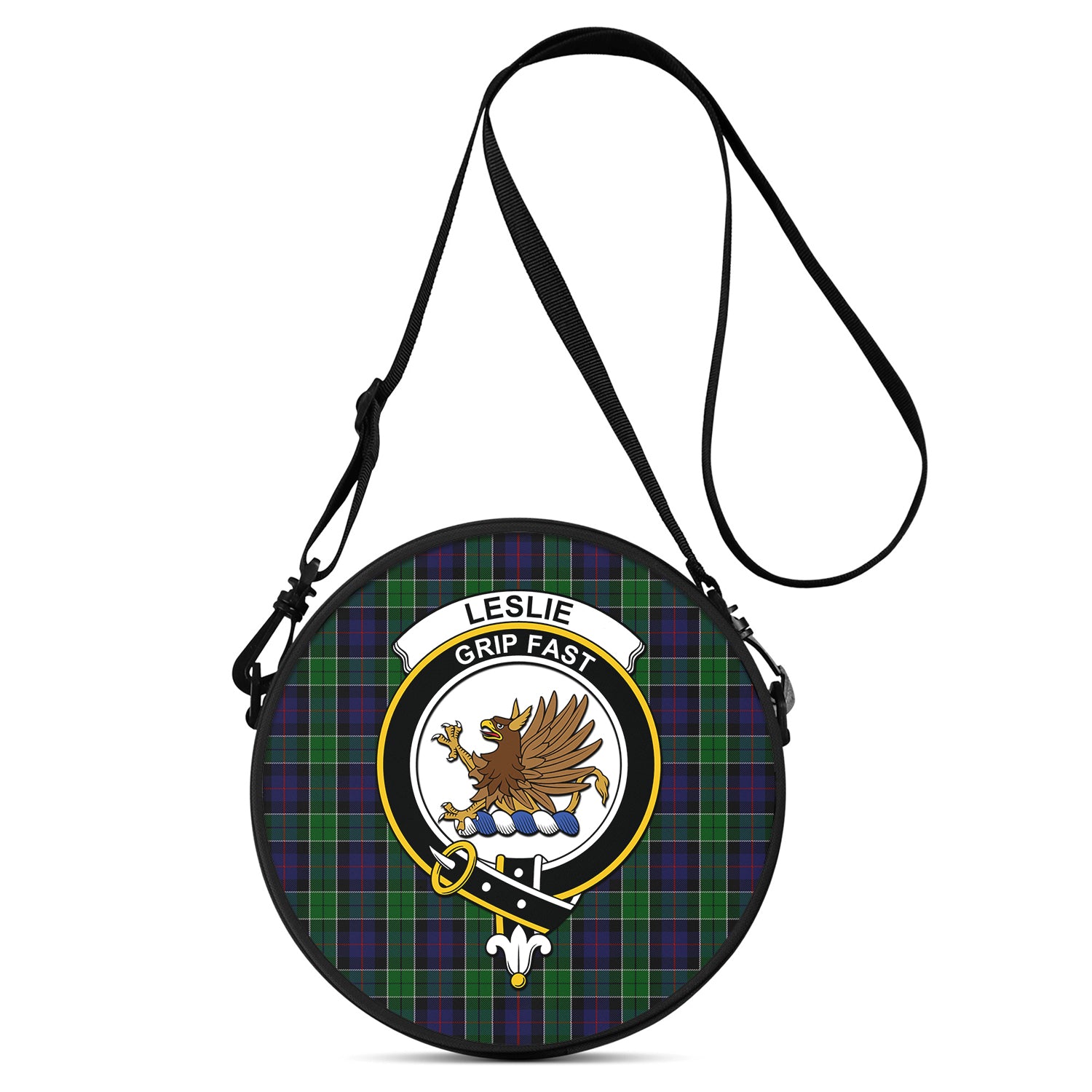 leslie-hunting-tartan-round-satchel-bags-with-family-crest