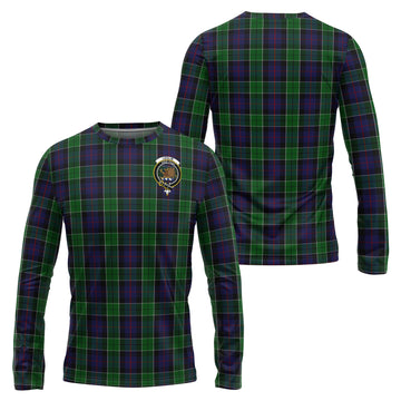 Leslie Hunting Tartan Long Sleeve T-Shirt with Family Crest