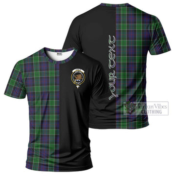 Leslie Hunting Tartan T-Shirt with Family Crest and Half Of Me Style