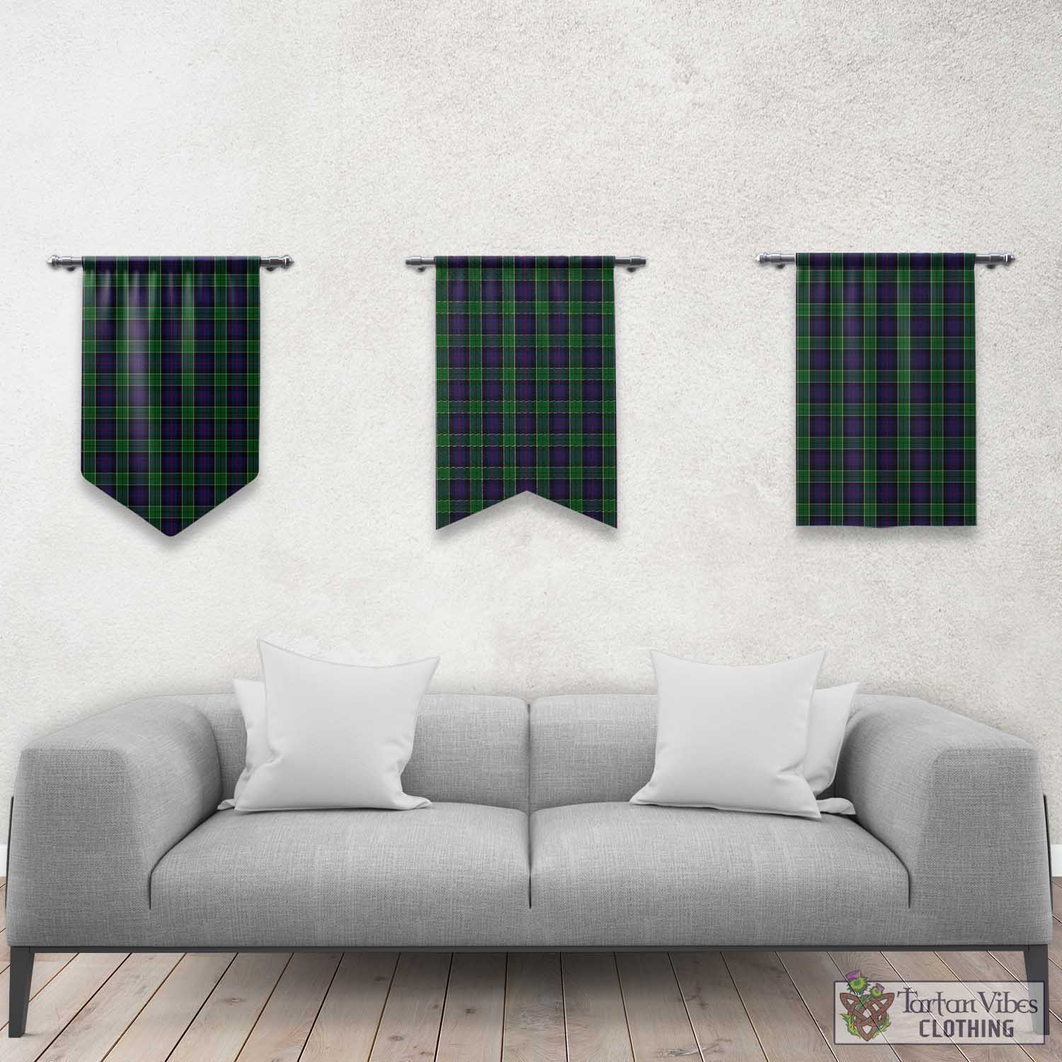 Tartan Vibes Clothing Leslie Hunting Tartan Gonfalon, Tartan Banner