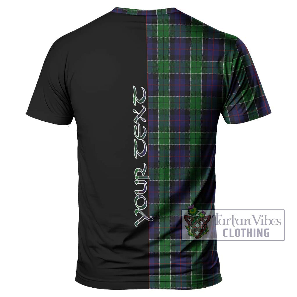 Leslie Hunting Tartan T-Shirt with Family Crest and Half Of Me Style - Tartanvibesclothing Shop