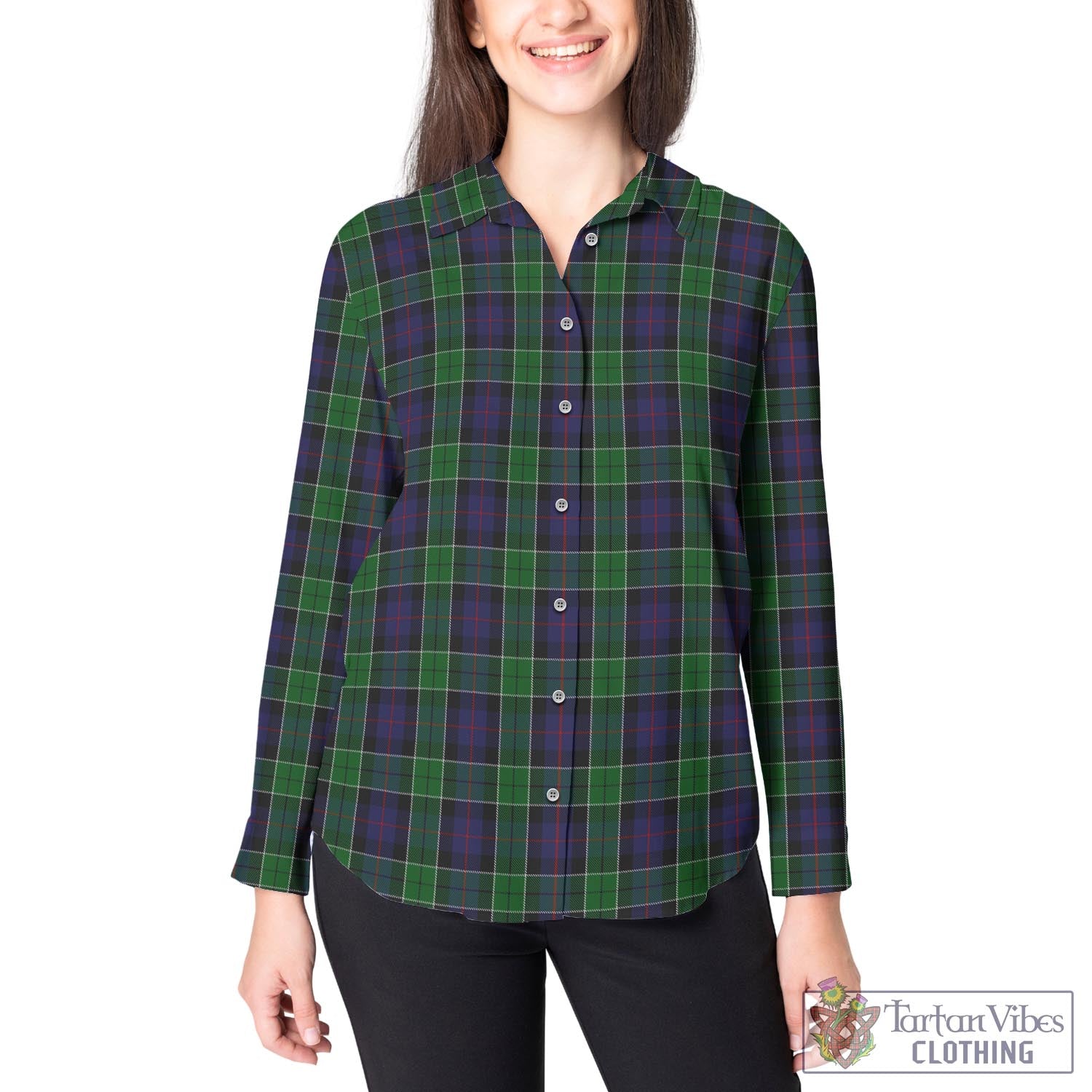 Leslie Hunting Tartan Womens Casual Shirt