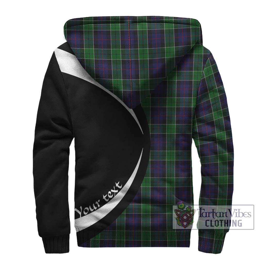 Leslie Hunting Tartan Sherpa Hoodie with Family Crest Circle Style - Tartan Vibes Clothing