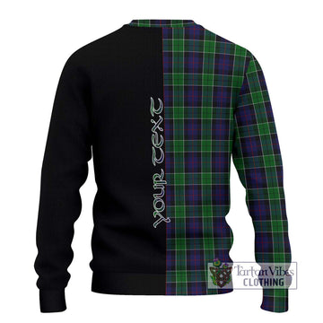 Leslie Hunting Tartan Ugly Sweater with Family Crest and Half Of Me Style