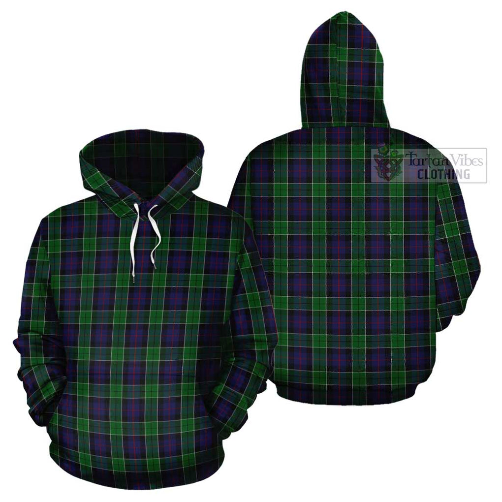 Leslie Hunting Tartan Cotton Hoodie Pullover Hoodie - Tartan Vibes Clothing