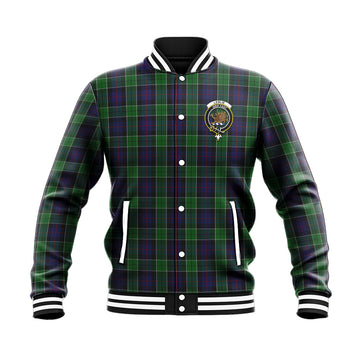 Leslie Hunting Tartan Baseball Jacket with Family Crest