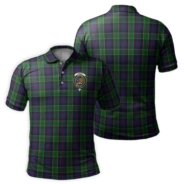 Leslie Hunting Tartan Men's Polo Shirt with Family Crest