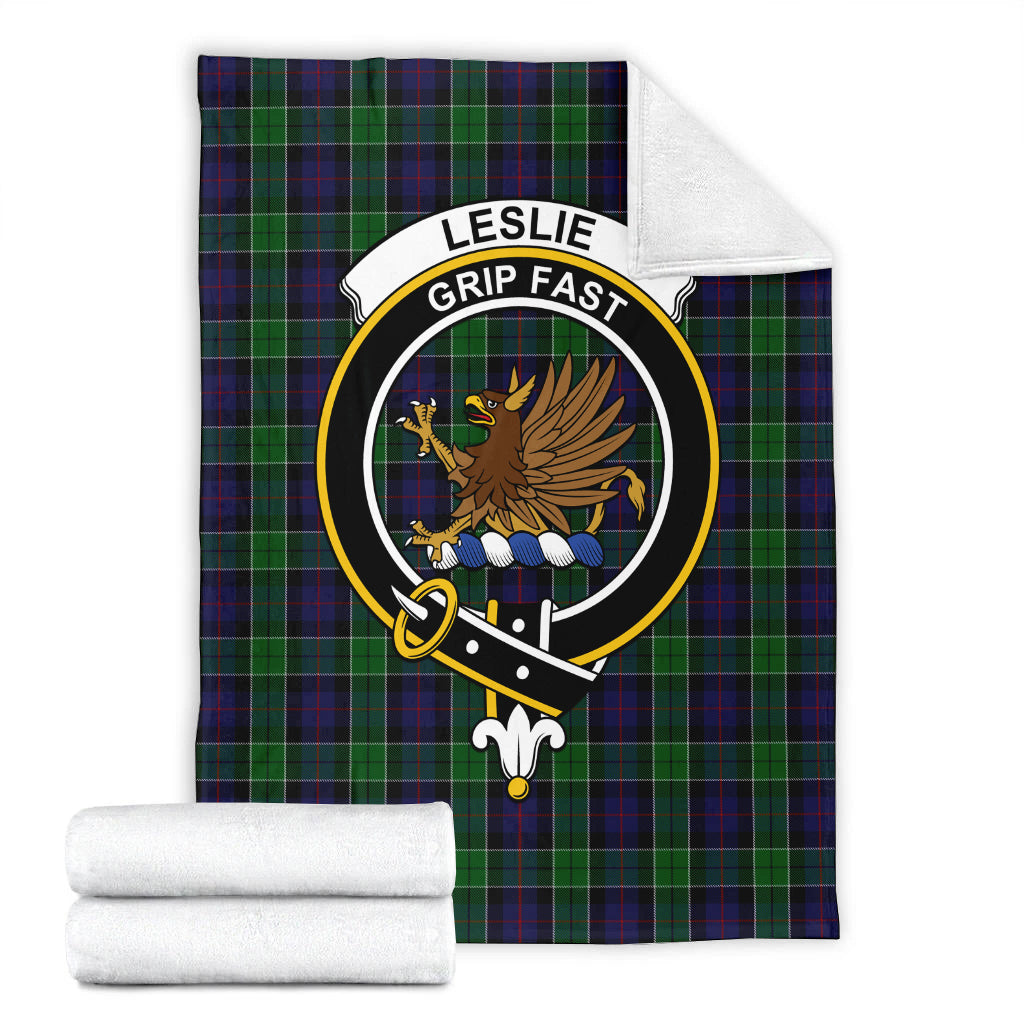 leslie-hunting-tartab-blanket-with-family-crest