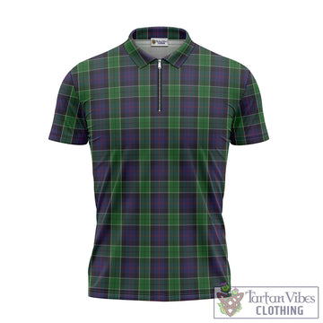 Leslie Hunting Tartan Zipper Polo Shirt