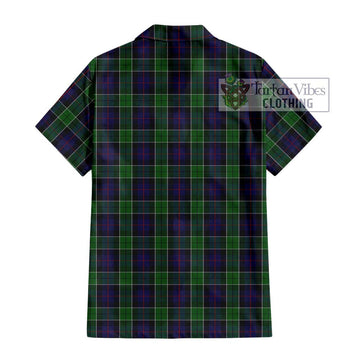 Leslie Hunting Tartan Short Sleeve Button Shirt with Family Crest DNA In Me Style