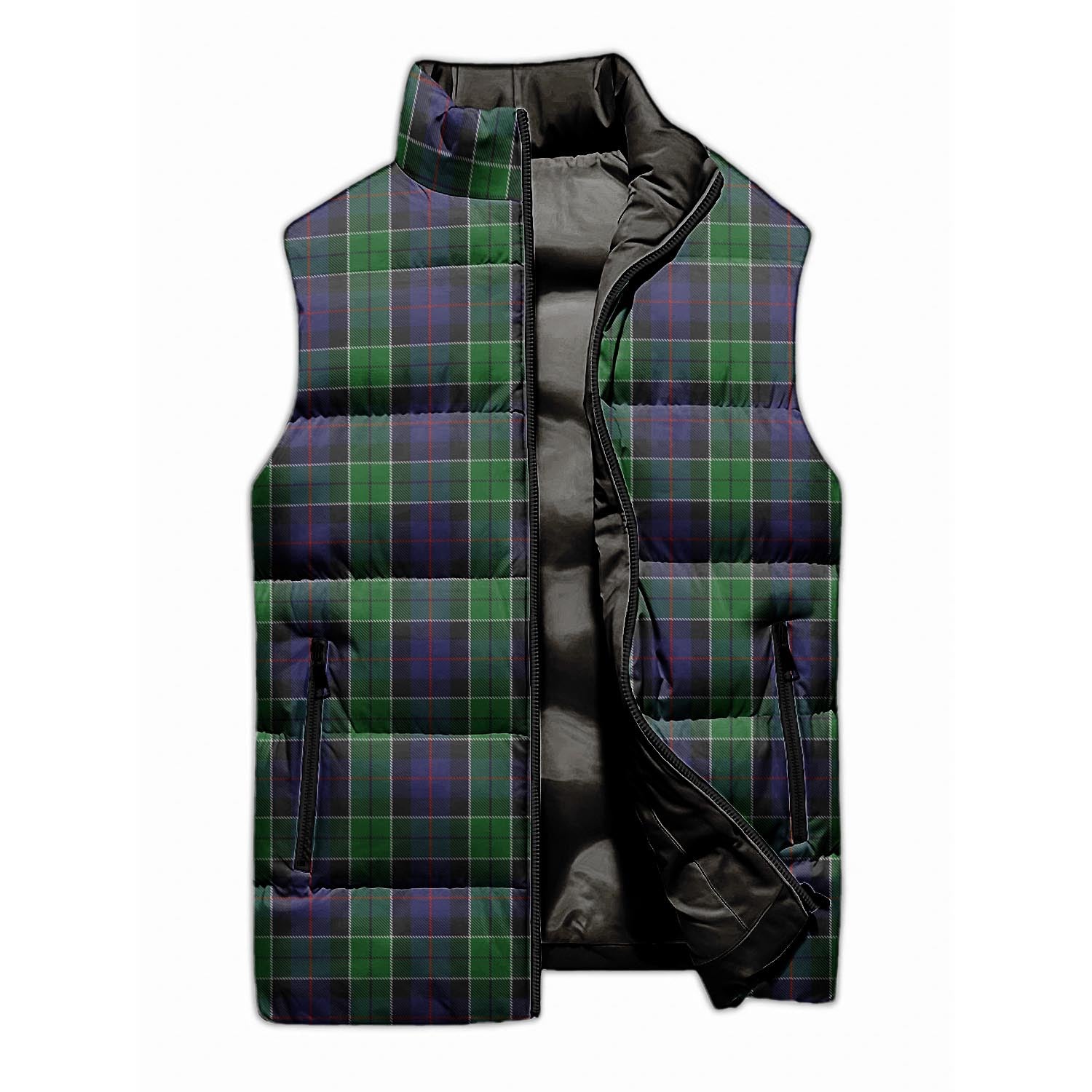 Leslie Hunting Tartan Sleeveless Puffer Jacket - Tartanvibesclothing