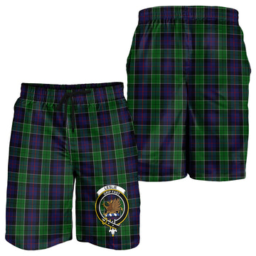 Leslie Hunting Tartan Mens Shorts with Family Crest