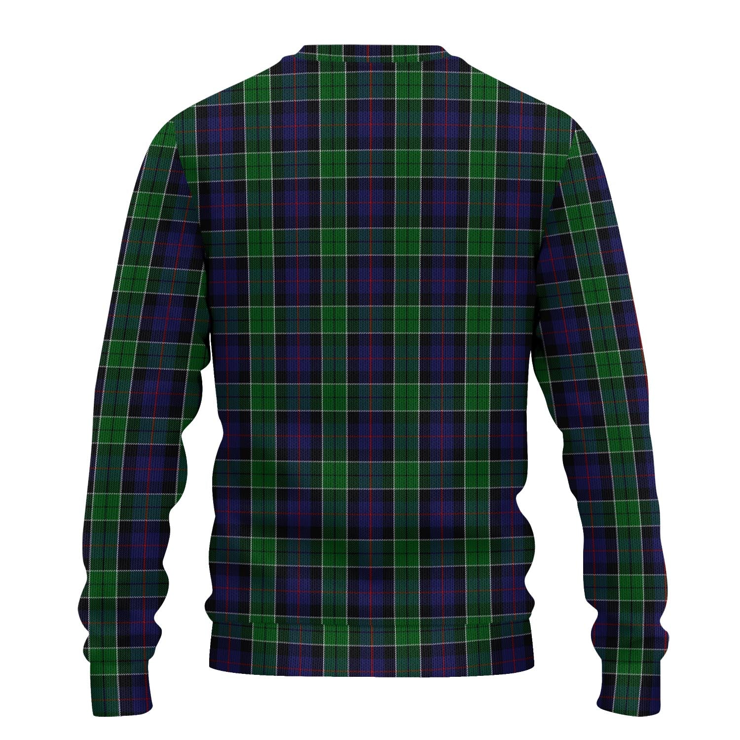 Leslie Hunting Tartan Knitted Sweater with Family Crest - Tartanvibesclothing