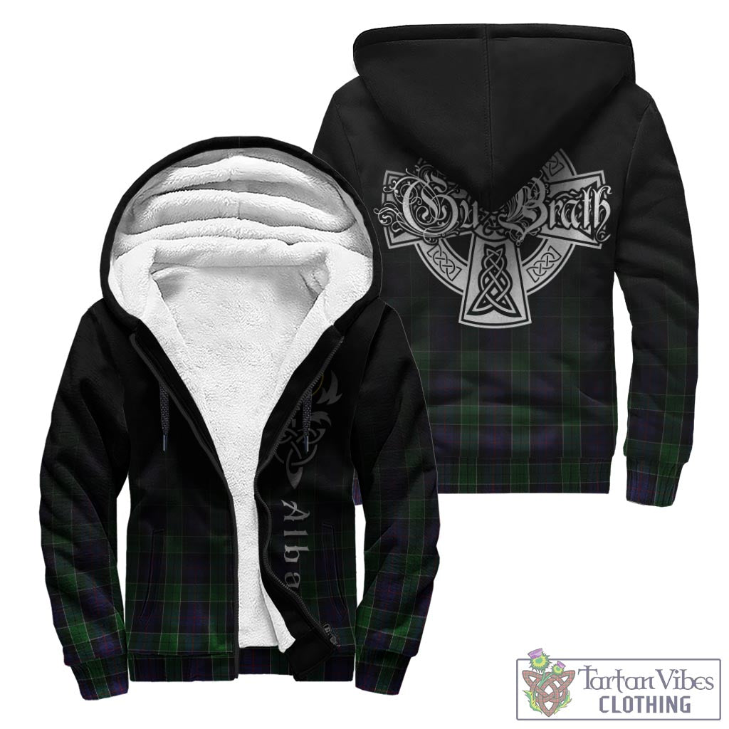 Tartan Vibes Clothing Leslie Hunting Tartan Sherpa Hoodie Featuring Alba Gu Brath Family Crest Celtic Inspired