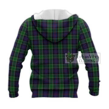 Leslie Hunting Tartan Knitted Hoodie with Family Crest DNA In Me Style