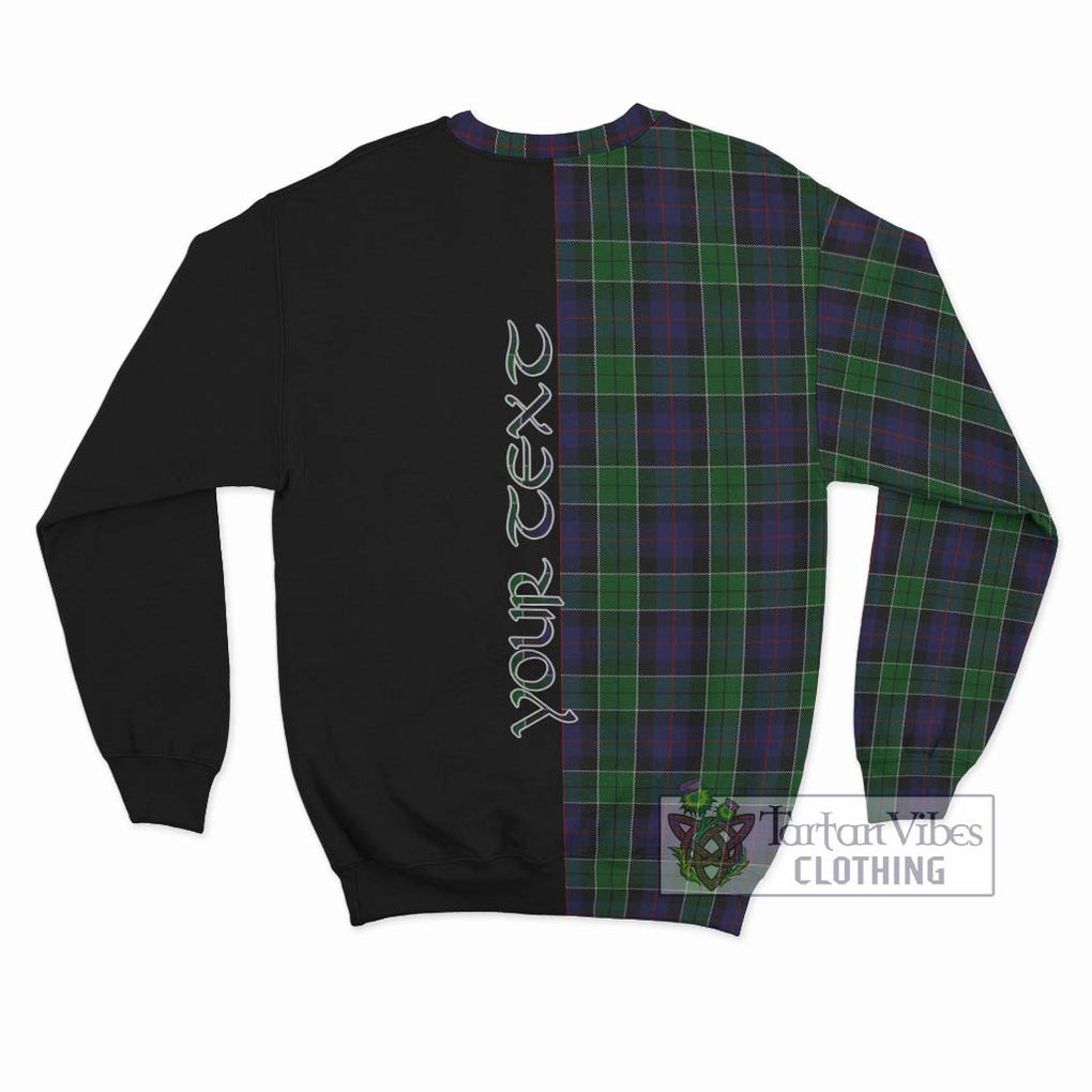 Leslie Hunting Tartan Sweatshirt with Family Crest and Half Of Me Style - Tartanvibesclothing Shop