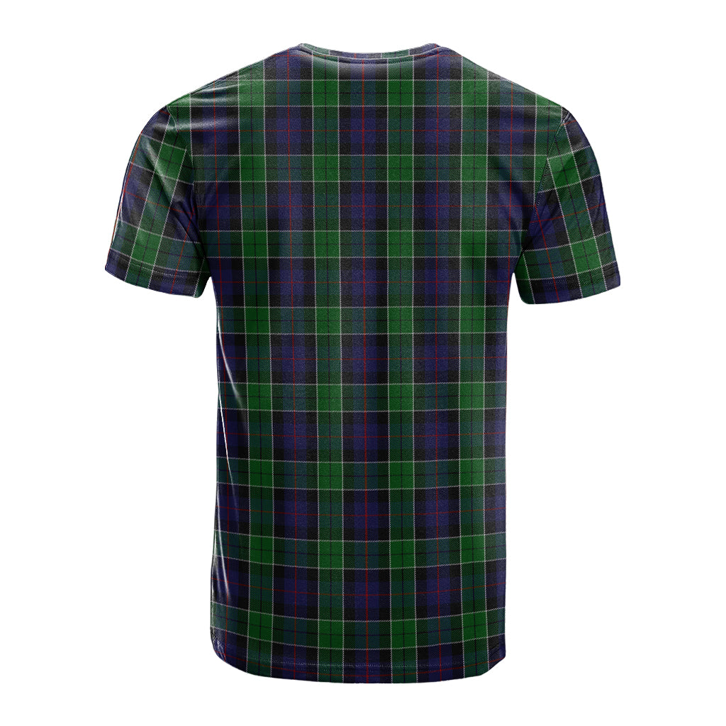 Leslie Hunting Tartan T-Shirt with Family Crest - Tartan Vibes Clothing