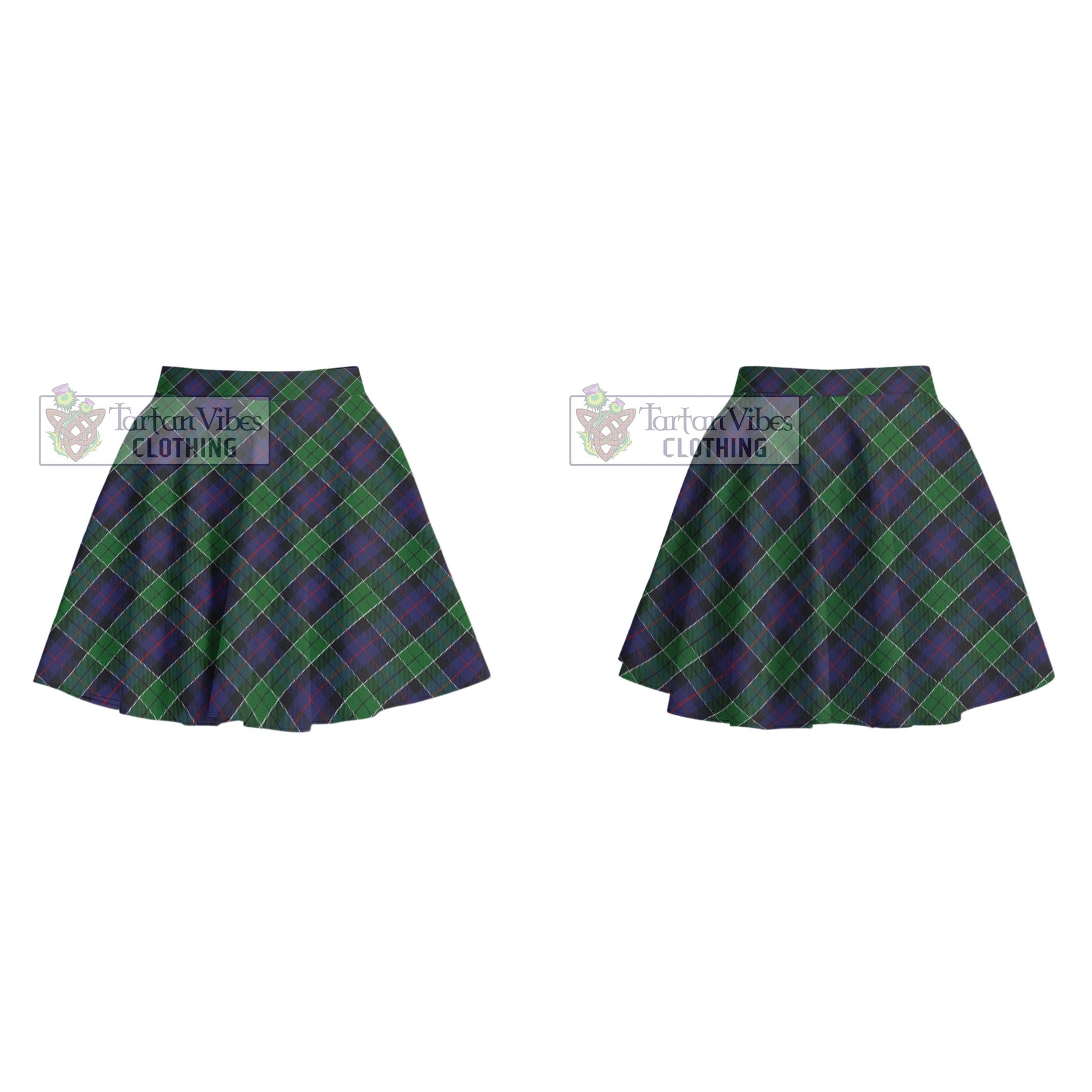 Tartan Vibes Clothing Leslie Hunting Tartan Women's Plated Mini Skirt